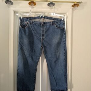 Levi's Relaxed Fit Blue Jeans 501 Button Up 54x 30